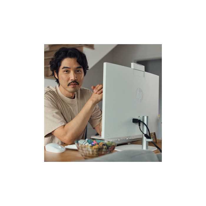COMPUTADOR DE SECRETÁRIA HP ALL-IN-ONE 23.8' FHD U7-155U 8G 512GB SSD W11H BRANCO