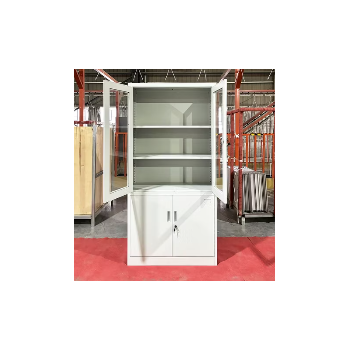 ARMÁRIO METÁLICO 4 PORTAS - VIDRADA