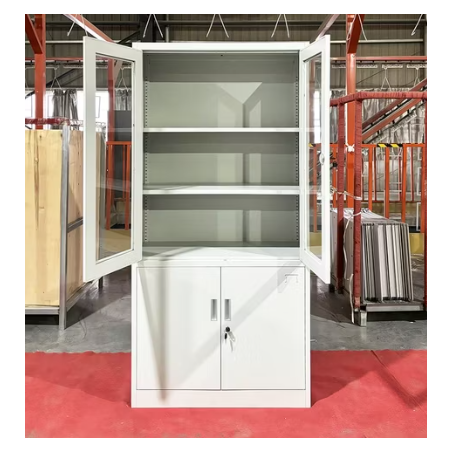 ARMÁRIO METÁLICO 4 PORTAS - VIDRADA