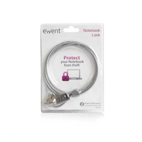 CADEADO PARA PORTÁTIL EWENT COM CÓDIGO CABO 1,5METRO