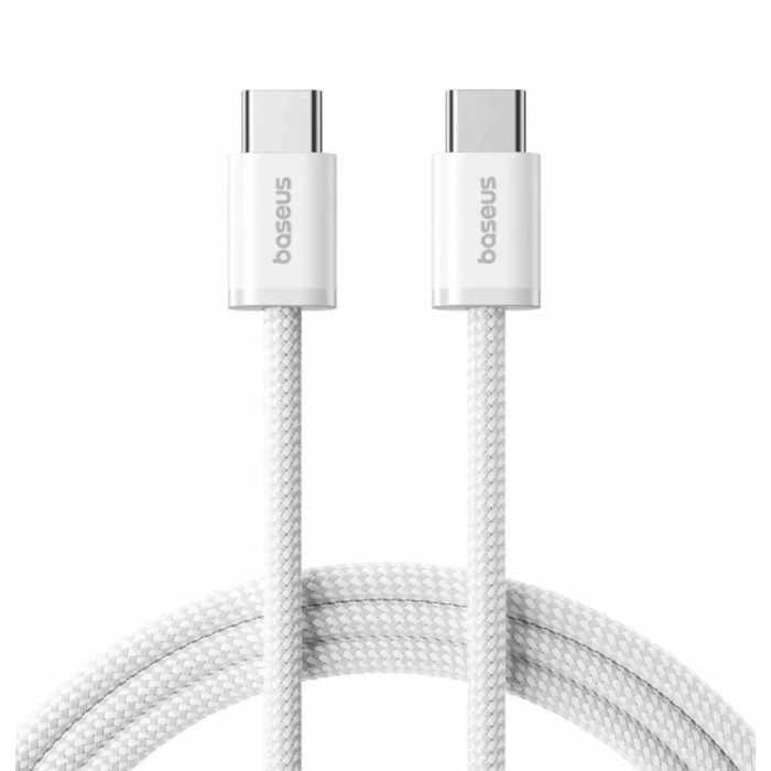 CABO BASEUS 4 USB-C TO USB-C 100W 1M MOON WHITE