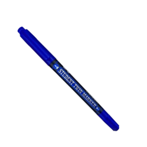 MARCADOR PERMANENTE M&G PONTA DUPLA AZUL- 0.8mm (Fine), 2.8mm (Broad)