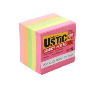 BLOCO DE NOTAS 3'x3' 76*76mm 400P 4CORES