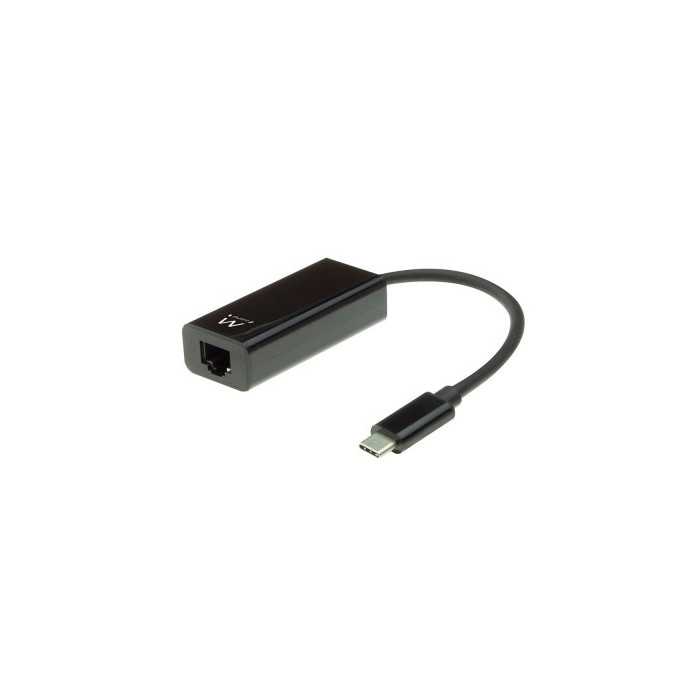 ADAPTADOR EWENT USB-C PARA RJ45 GIGABIT PRETO