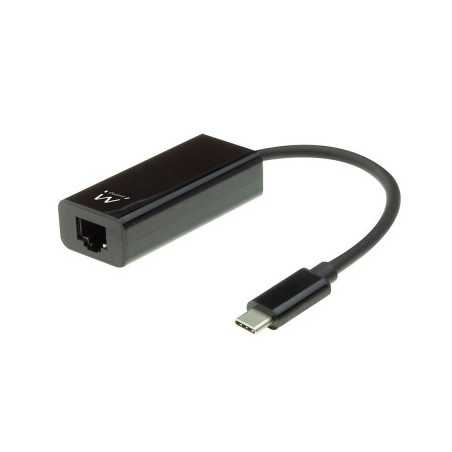 ADAPTADOR EWENT USB-C PARA RJ45 GIGABIT PRETO