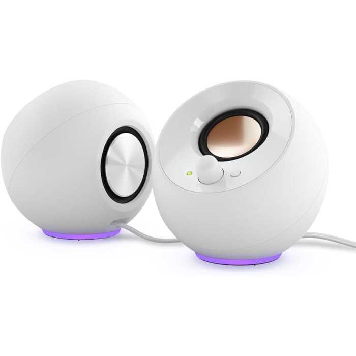 COLUNA CREATIVE 2.0 PEBBLE SE USB-C RGB BRANCO COLUNA CREATIVE 2.0 PEBBLE SE USB-C RGB BRANCO