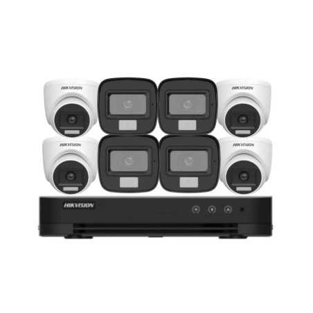 KIT VIGILANCIA HIKVISION 8CH H265 + 8 CAMARAS 1MP