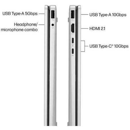 COMPUTADOR PORTÁTIL HP 14' OMNIBOOK I5-120U INTEL GRAPHICS 16GB 512GB SSD WUXGA W11H TOUCH PRATA