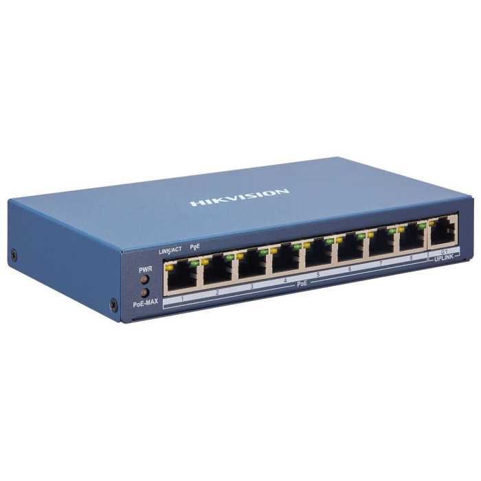 SWITCH 8 HIKVISION 8X 10/100 SMART POE