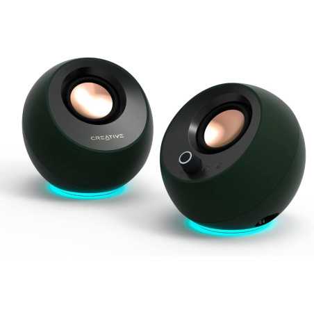 COLUNA CREATIVE 2.0 PEBBLE PRO BT/USB/3.5MM RGB PRETO COLUNA CREATIVE 2.0 PEBBLE PRO BT/USB/3.5MM RGB PRETO