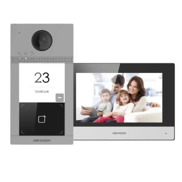VIDEOPORTEIRO IP HIKVISION DS-KIS614 POE WI-FI 7' TOUCH SCREEN