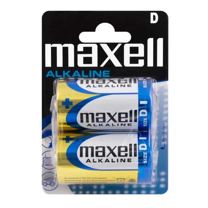 PILHA D LR20 PK/2 MAXELL ALKALINE