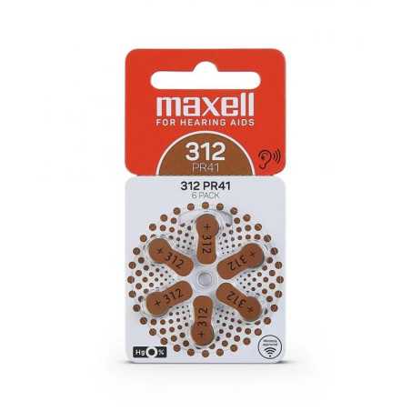 PILHA MOEDA MAXELL PR41WA 312 6UNIDADES 1,45V