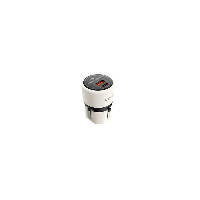 ADAPTADOR UNIVERSAL LDNIO 30W USB-A / USB-C ADAPTADOR UNIVERSAL LDNIO 30W USB-A / USB-C