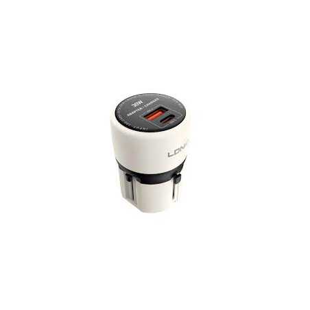 ADAPTADOR UNIVERSAL LDNIO 30W USB-A / USB-C ADAPTADOR UNIVERSAL LDNIO 30W USB-A / USB-C