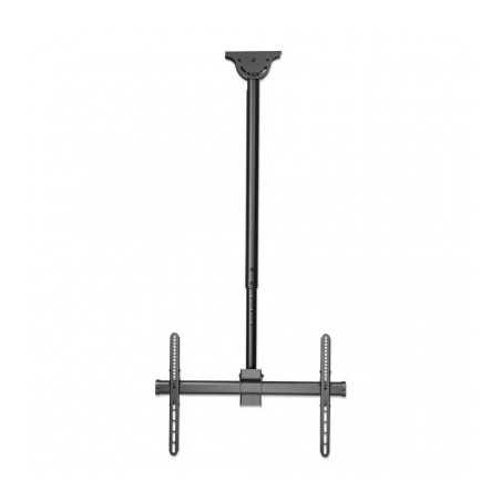 SUPORTE TV MANHTTAN 37' a 70' MÁX.50Kg AJUSTÁVEL, TETO, 360º, PRETO