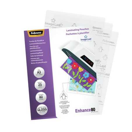 BOLSAS PARA PLASTIFICAR FELLOWES 80MIC A3/25 BOLSAS PARA PLASTIFICAR FELLOWES 80MIC A3/25