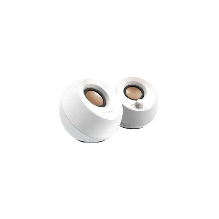 COLUNA CREATIVE 2.0 PEBBLE PRO BT/USB/3.5MM RGB BRANCO