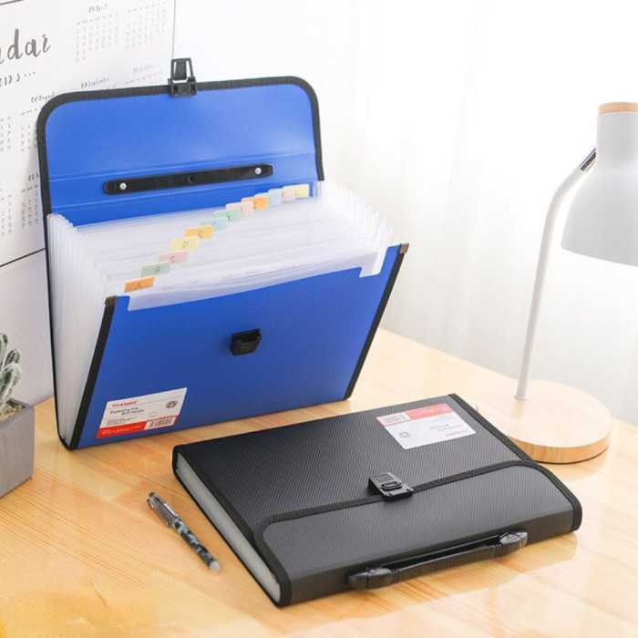 PASTA DE ARQUIVO 12 BOLSOS AZUL M&G AWT90959