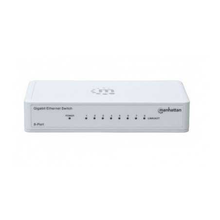 SWITCH 8 PORTAS MANHATTAN GIGABIT 10/100/1000