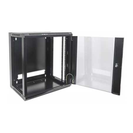 ARMÁRIO 12U 570X450 INT 19' AÇO PRETO