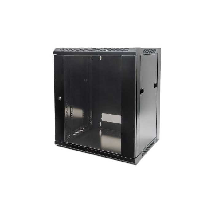 ARMÁRIO 12U 570X450 INT 19' AÇO PRETO