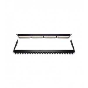 PATCH PANNEL-24 PT WP RACK 0,5U PRETO