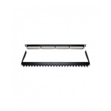 PATCH PANNEL-24 PT WP RACK 0,5U PRETO
