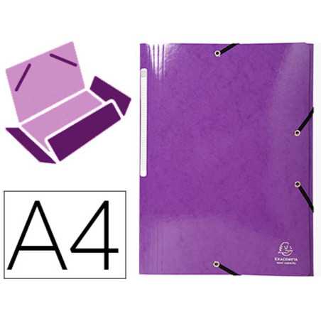 PASTAS DE ELÁSTICOS Q-CONNECT DIN A4 COM ABAS VIOLETA