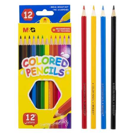 LÁPIS DE COR M&G 12 CORES